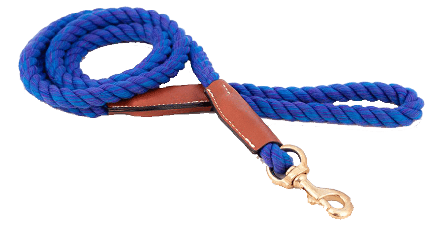 twisted cotton rope and leather nautical blue auburn leathercrafters