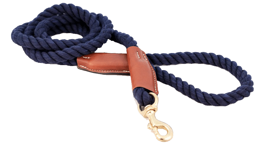 twisted cotton rope and leather navy auburn leathercrafters